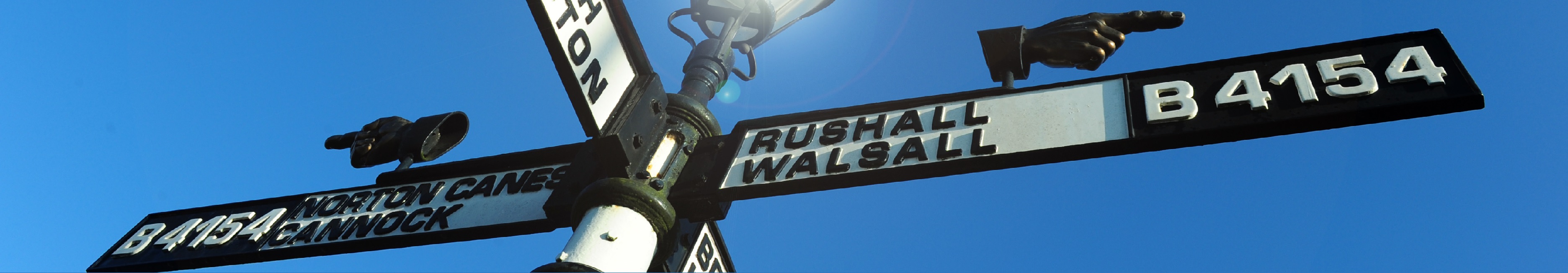 Photo showing the "Fingerpost" directions signpost in Pelsall, Walsall