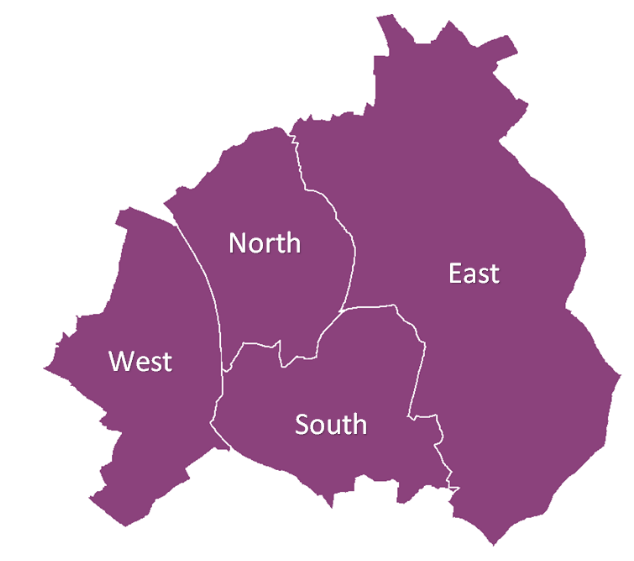 Walsall Localities Map